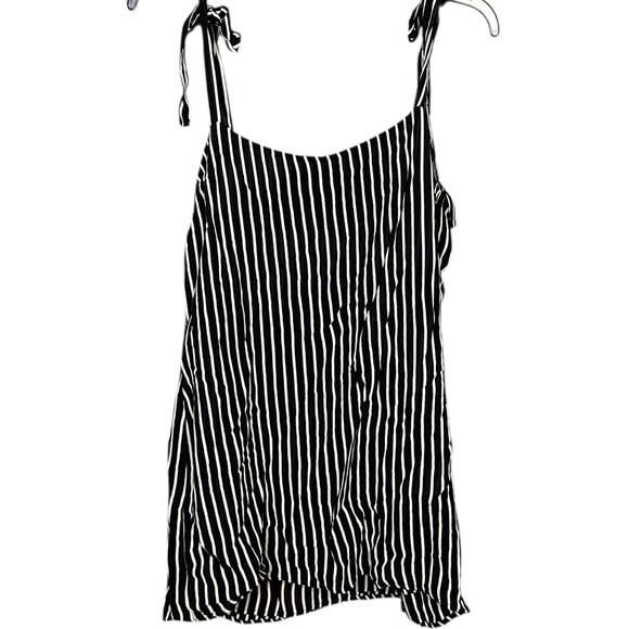 Reformation Dixie Dress Black & White Stripe Mini | Size M - Picture 3 of 5